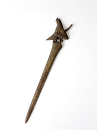 vintage Belgian brass letter opener