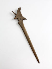 vintage Belgian brass letter opener
