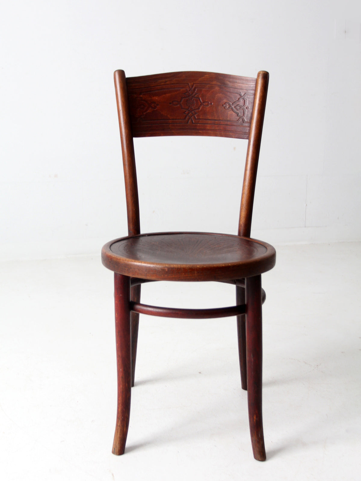 antique Jacob & Josef Kohn bentwood chair with pressed seat
