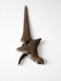 vintage Belgian brass letter opener