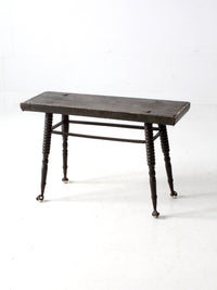 antique bobbin turned table bench