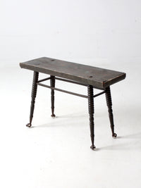 antique bobbin turned table bench