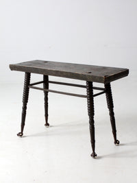 antique bobbin turned table bench