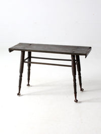 antique bobbin turned table bench