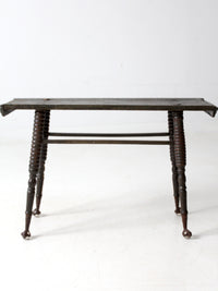 antique bobbin turned table bench
