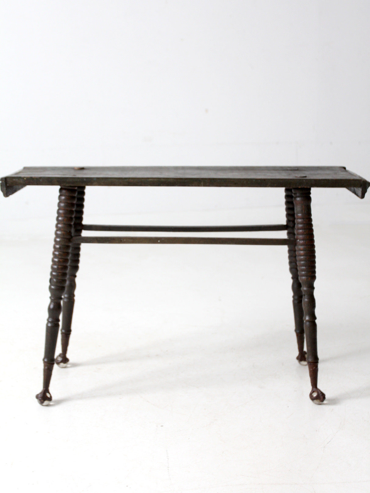 antique bobbin turned table bench