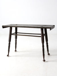 antique bobbin turned table bench