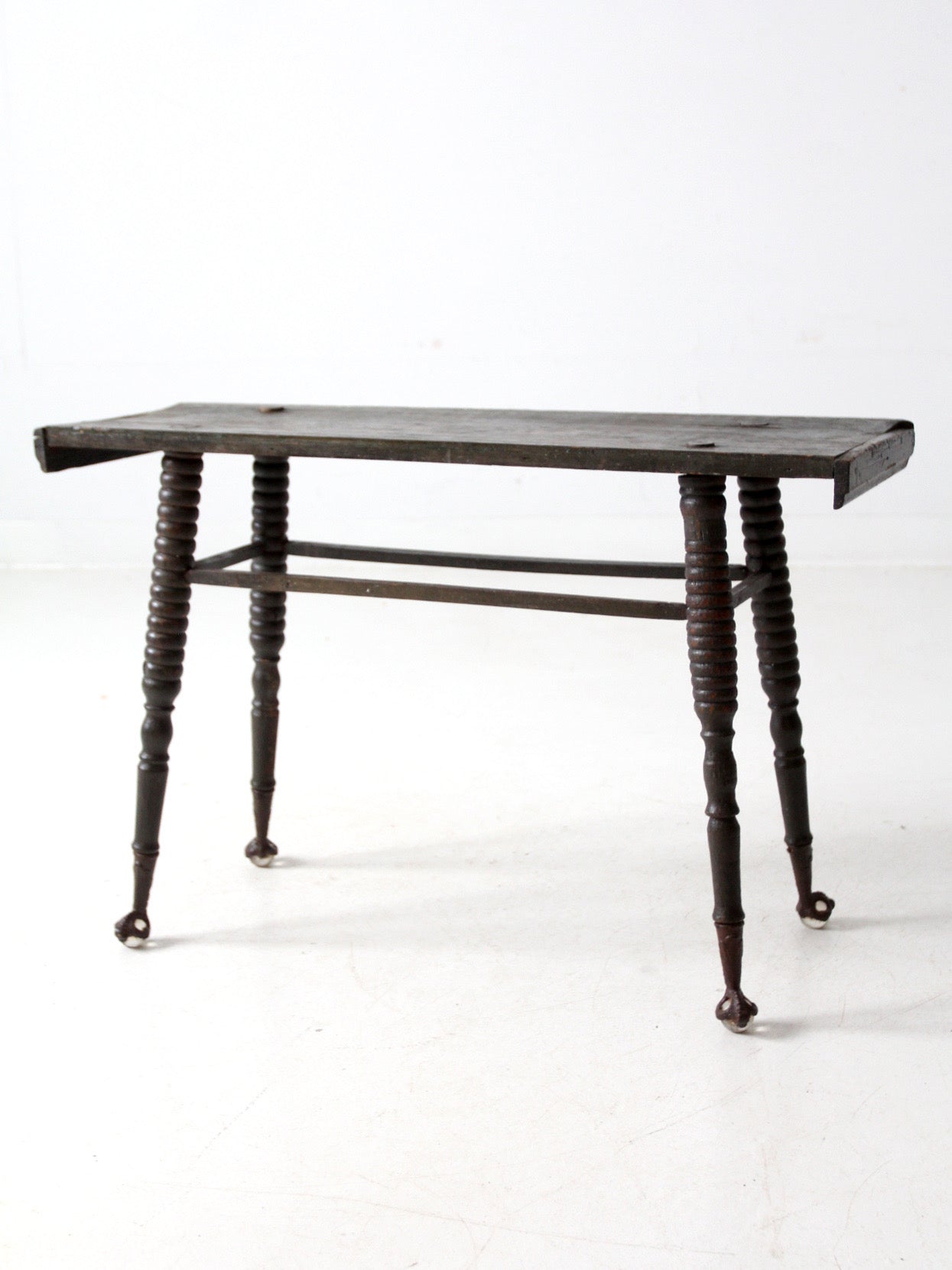 antique bobbin turned table bench