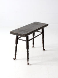 antique bobbin turned table bench