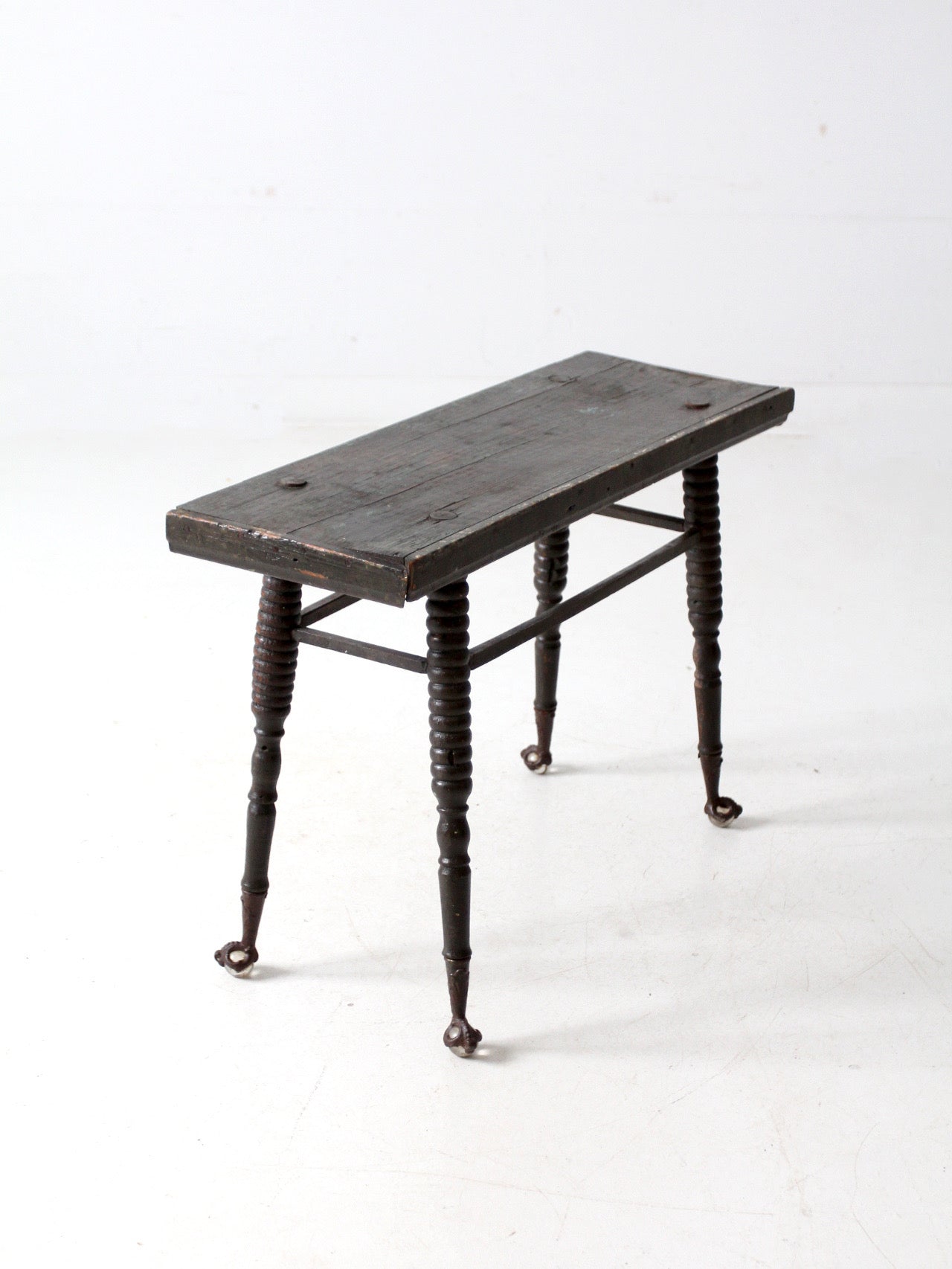 antique bobbin turned table bench