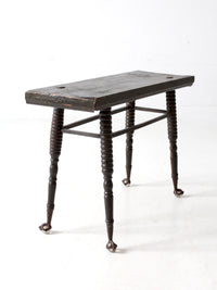 antique bobbin turned table bench