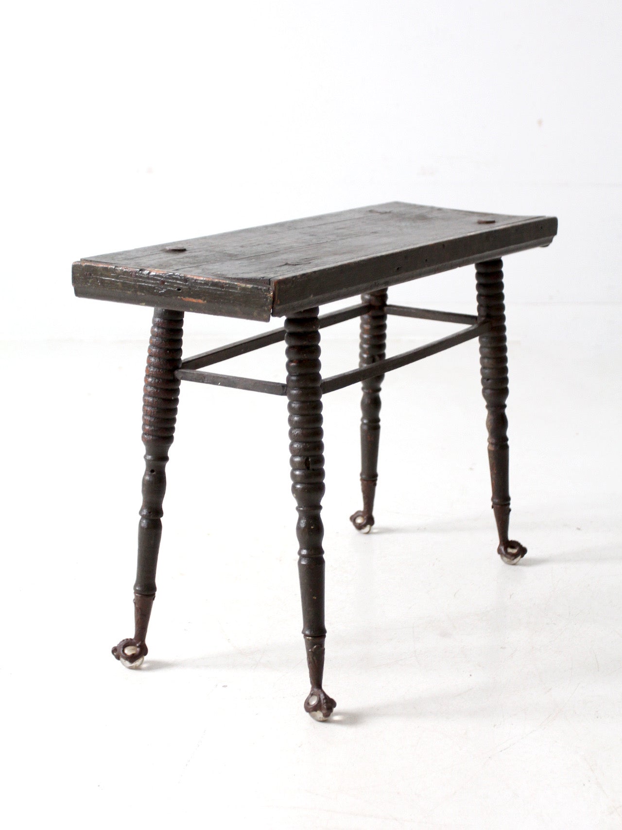 antique bobbin turned table bench