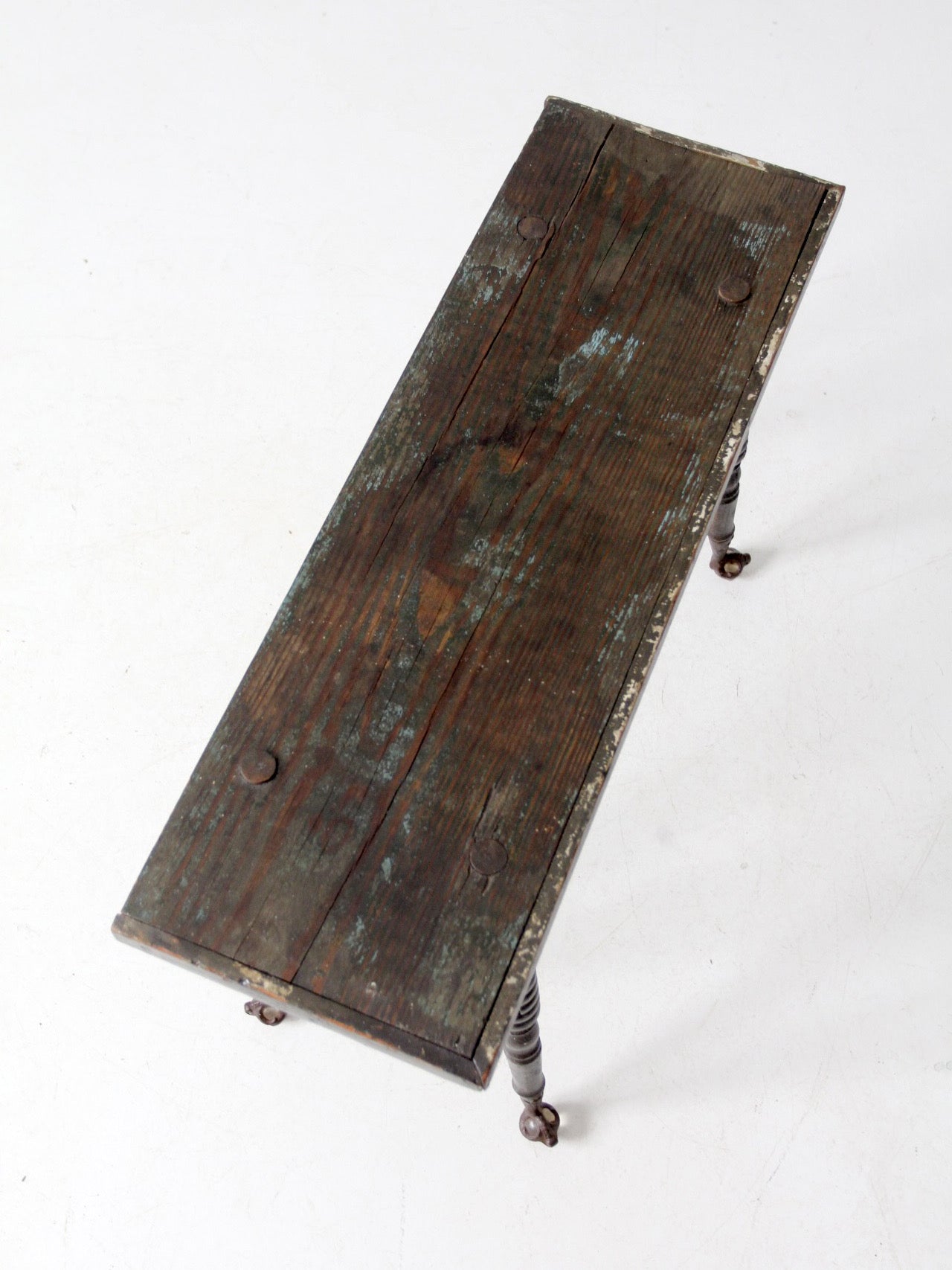 antique bobbin turned table bench