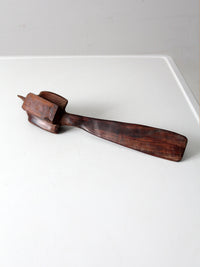 mid-century hand-carved ironwood roadrunner