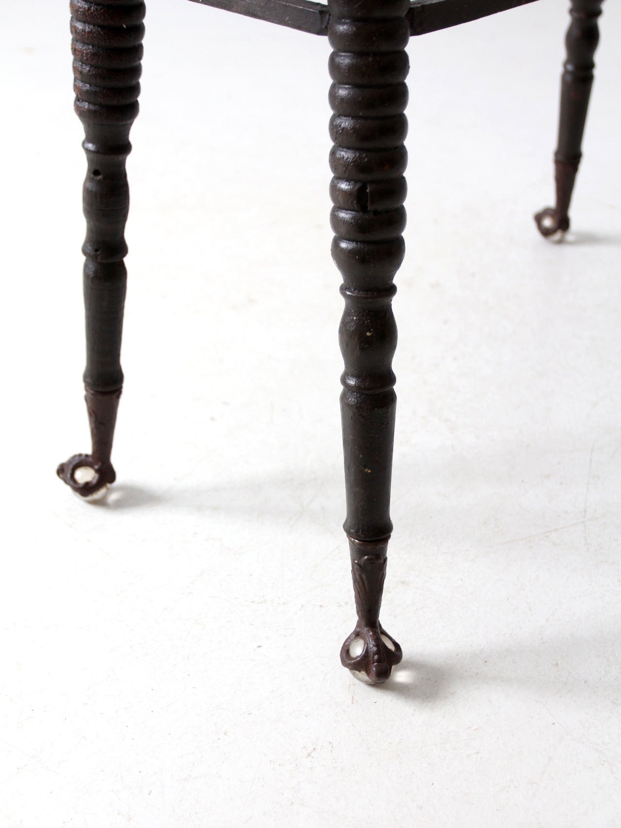 antique bobbin turned table bench