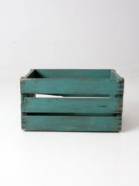 vintage painted wood crate