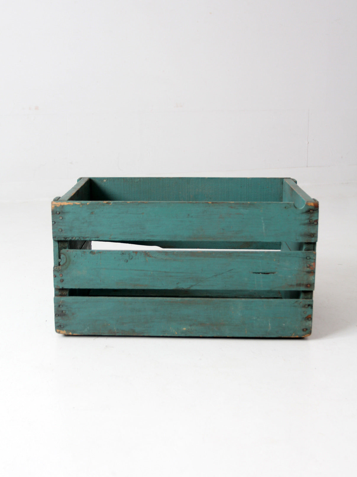 vintage painted wood crate