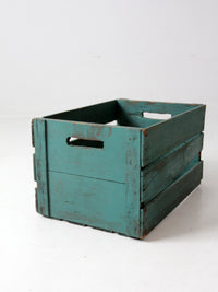 vintage painted wood crate