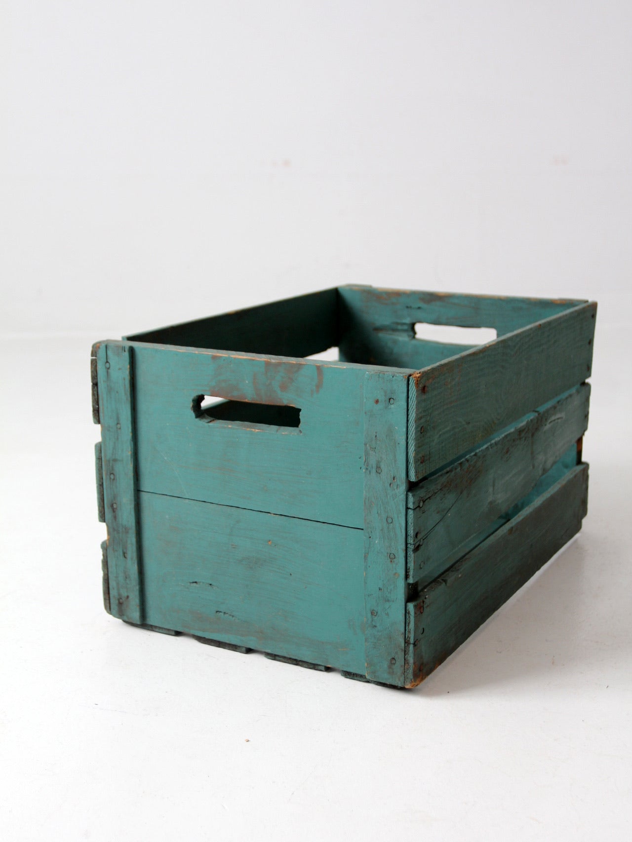 vintage painted wood crate