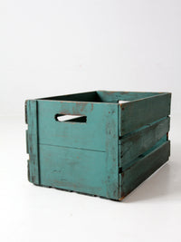 vintage painted wood crate