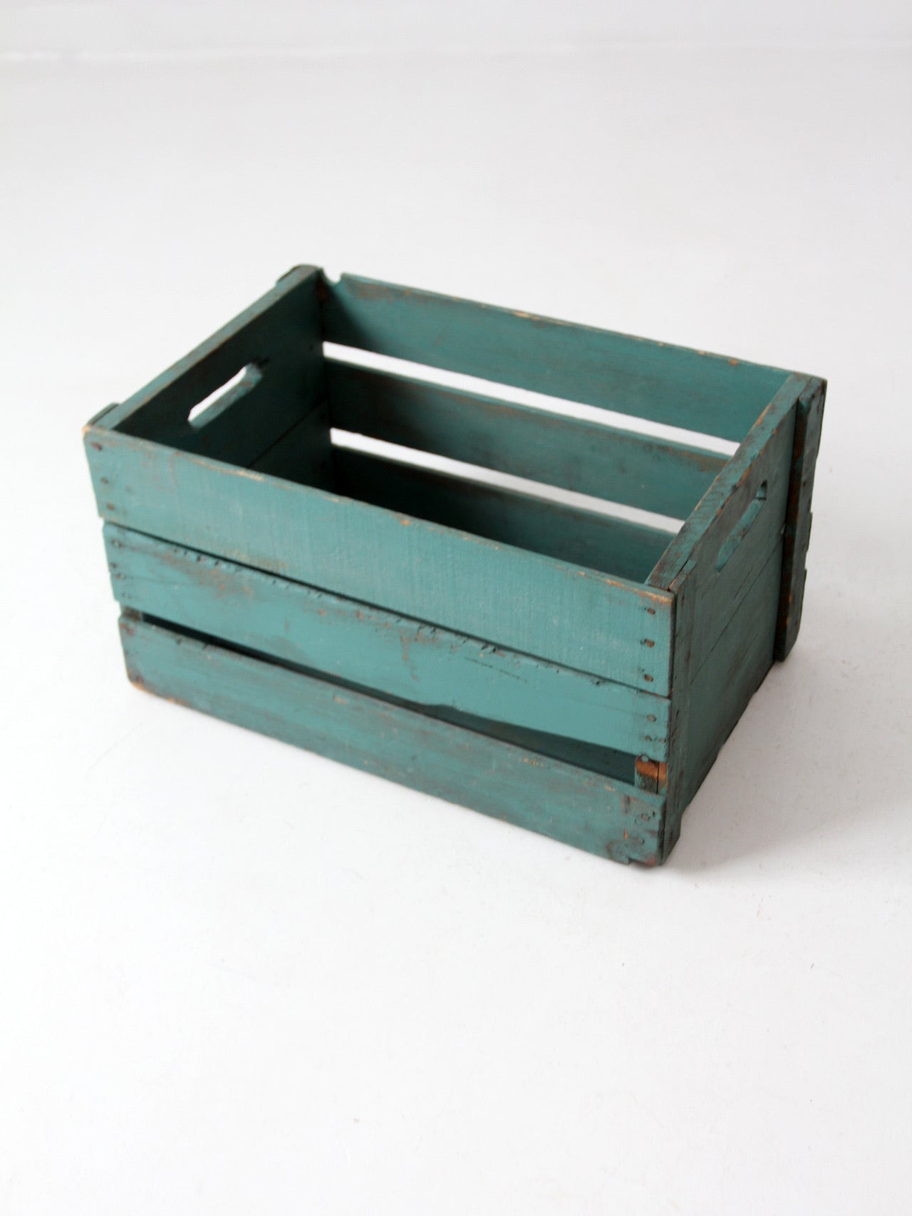 vintage painted wood crate