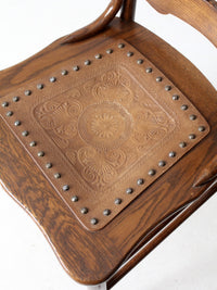 antique American Victorian spindle back chairs pair