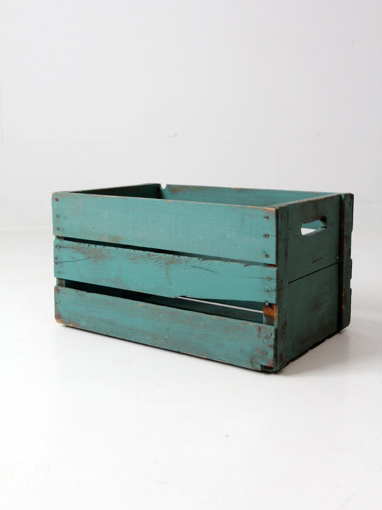 vintage painted wood crate