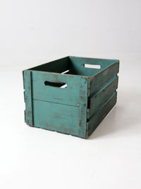 vintage painted wood crate