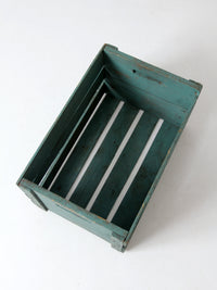 vintage painted wood crate