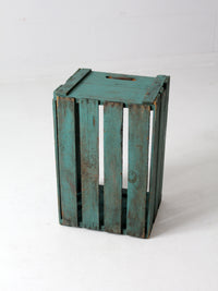 vintage painted wood crate
