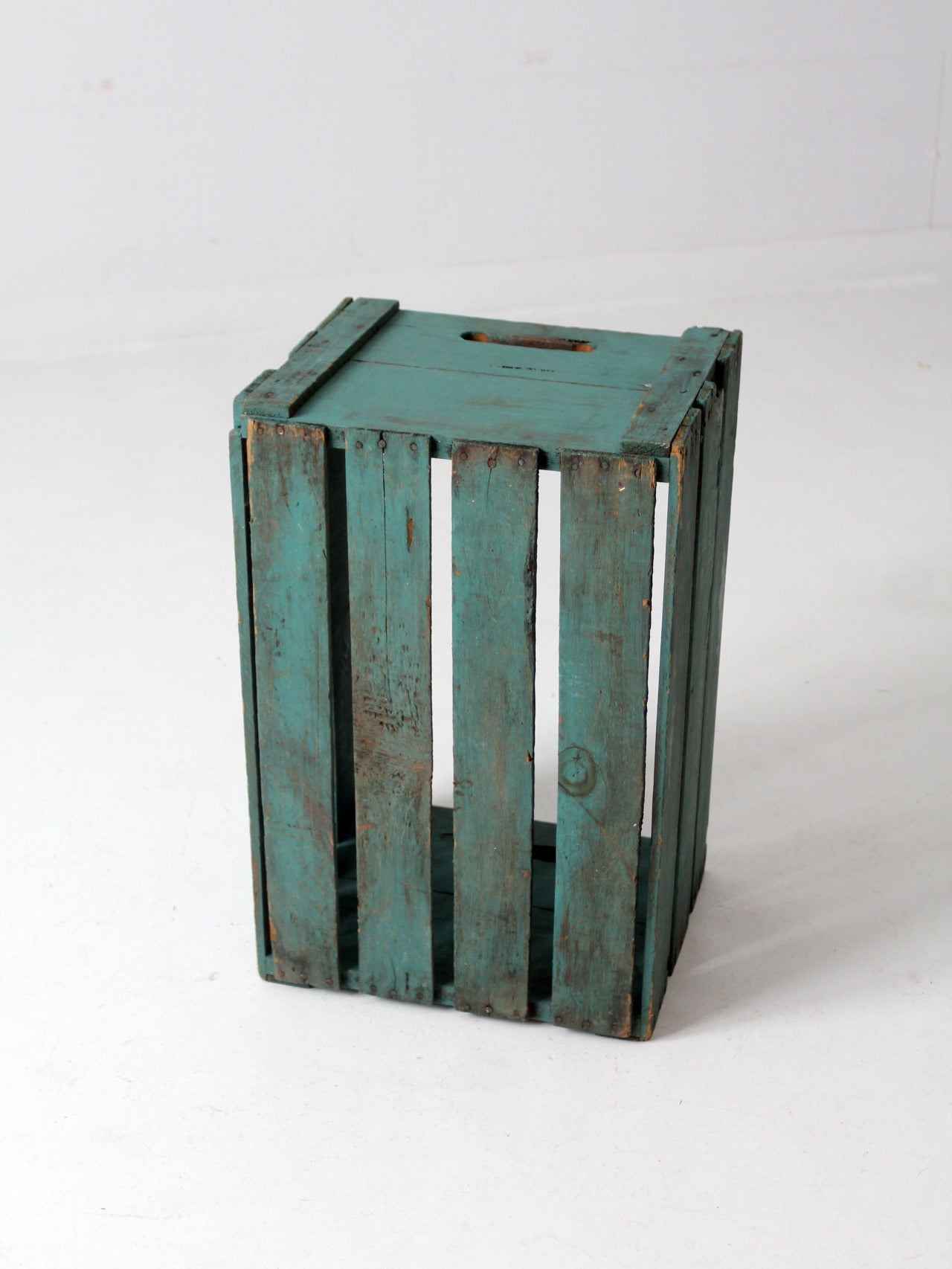 vintage painted wood crate