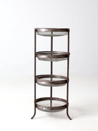 vintage metal mesh tiered stand