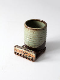 vintage studio pottery desk valet