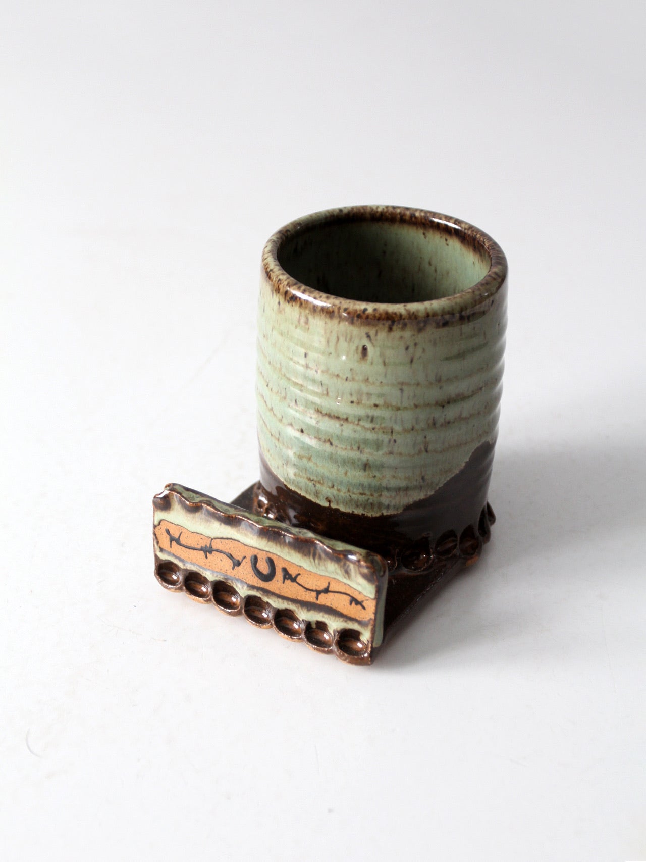 vintage studio pottery desk valet