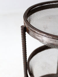 vintage metal mesh tiered stand