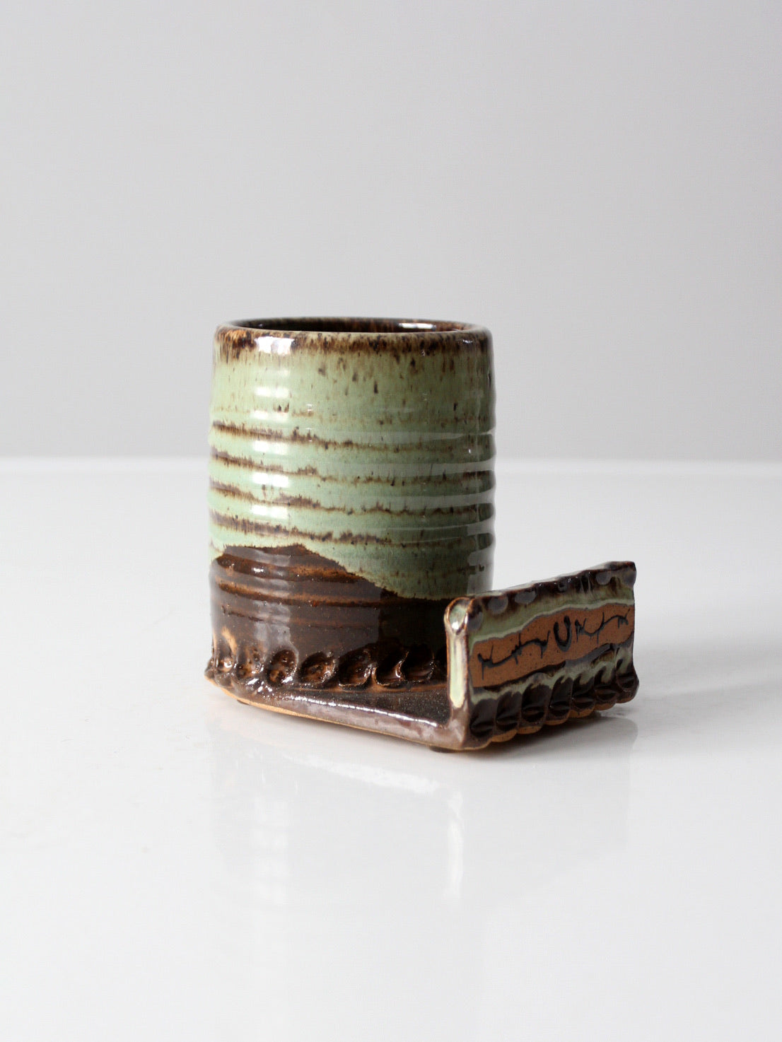 vintage studio pottery desk valet