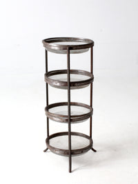 vintage metal mesh tiered stand
