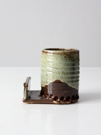 vintage studio pottery desk valet