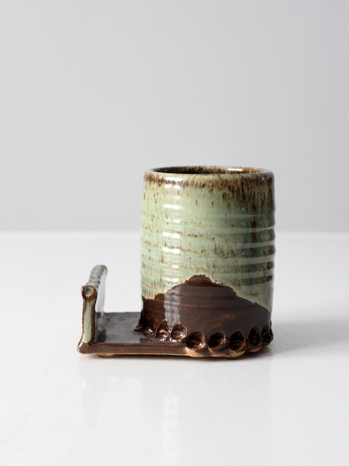 vintage studio pottery desk valet