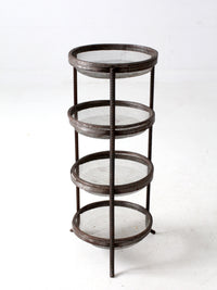 vintage metal mesh tiered stand