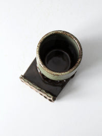vintage studio pottery desk valet