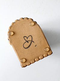 vintage studio pottery desk valet