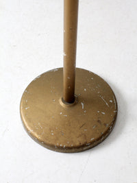 mid-century gold tone aluminum coat rack hall stand