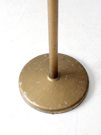 mid-century gold tone aluminum coat rack hall stand