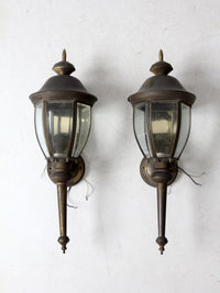 vintage outdoor wall sconces pair