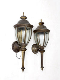 vintage outdoor wall sconces pair