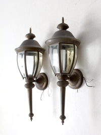vintage outdoor wall sconces pair