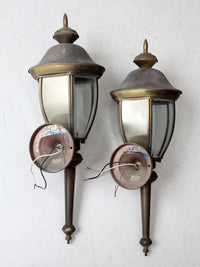 vintage outdoor wall sconces pair