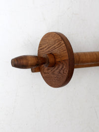vintage wooden wall mount towel rack