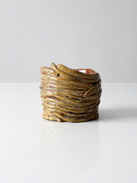 vintage coiled studio pottery vase